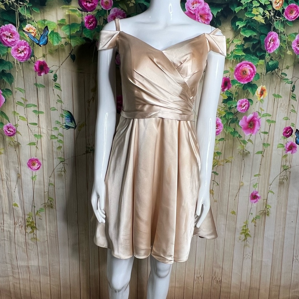 Cindy Collection Flare and Fit Short Dress with Pockets
